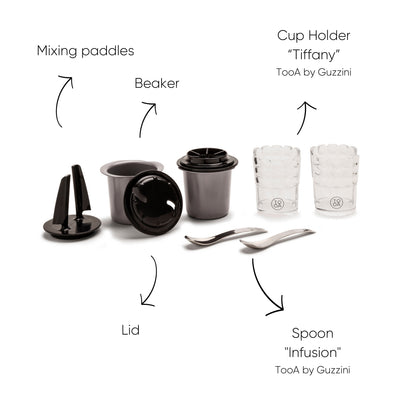 TooA Accessory Kit (2 Grey beakers/ 2 Guzzini cup holders/2 spoons)