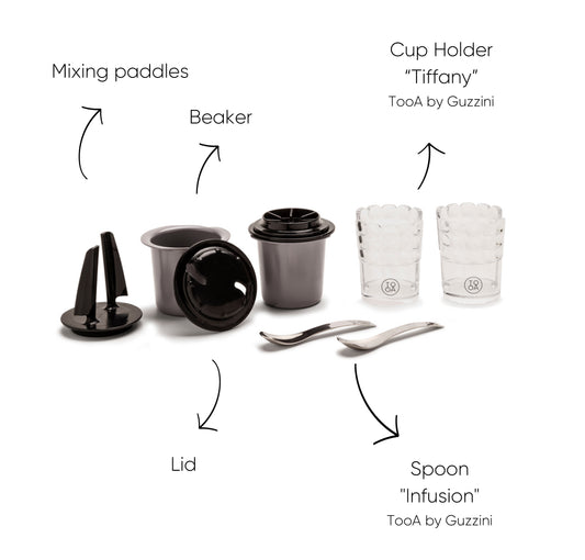 TooA Accessory Kit (2 Grey beakers/ 2 Guzzini cup holders/2 spoons)